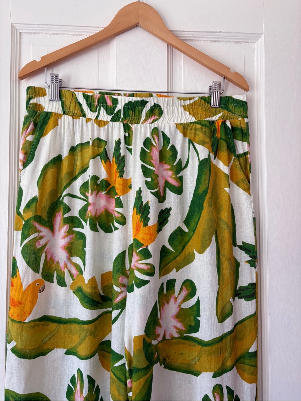 Tropical Print Wide Leg Pants - Picture 5 of 10